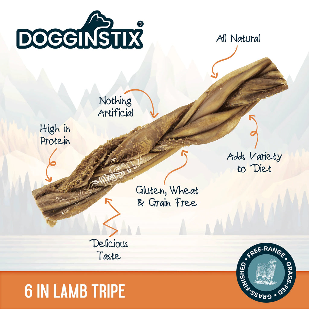 Braided Lamb Tripe 6"