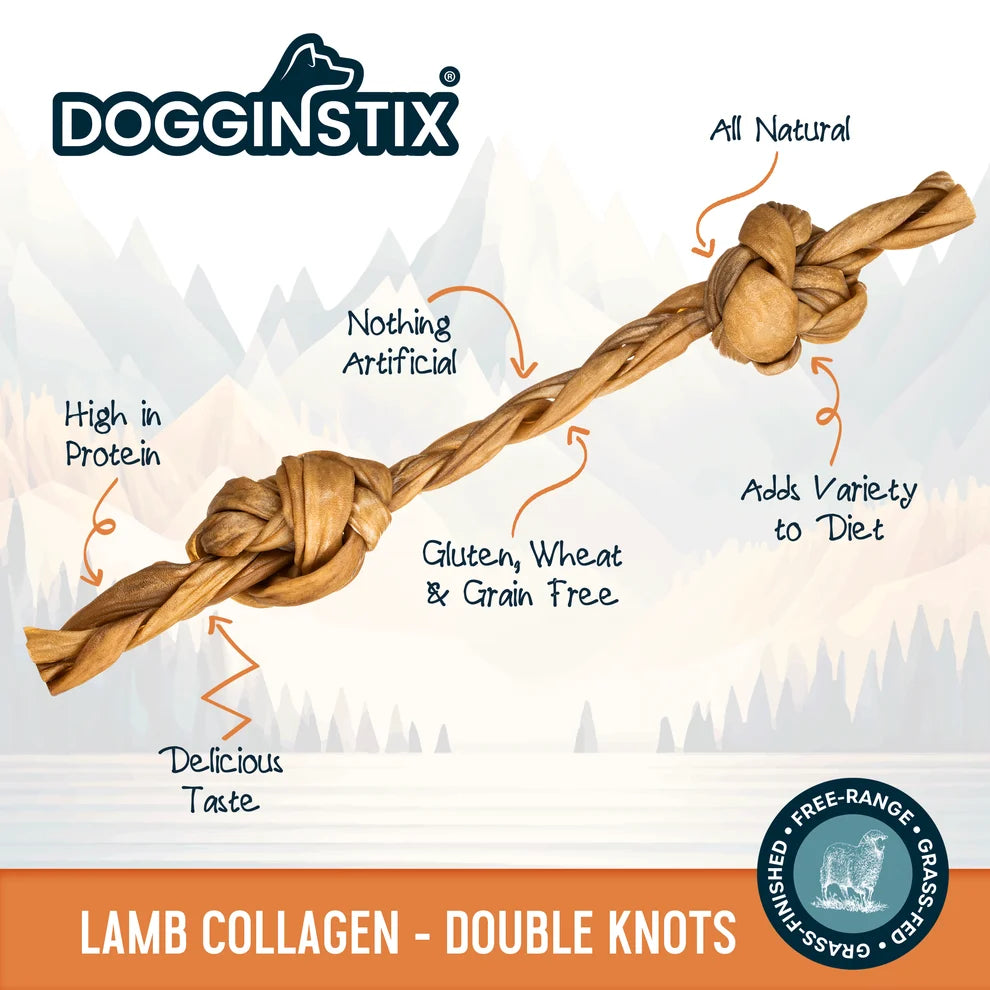 Braided Lamb Collagen Double Knots