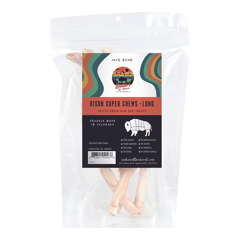 Sadies Bison Super Chews -- Long