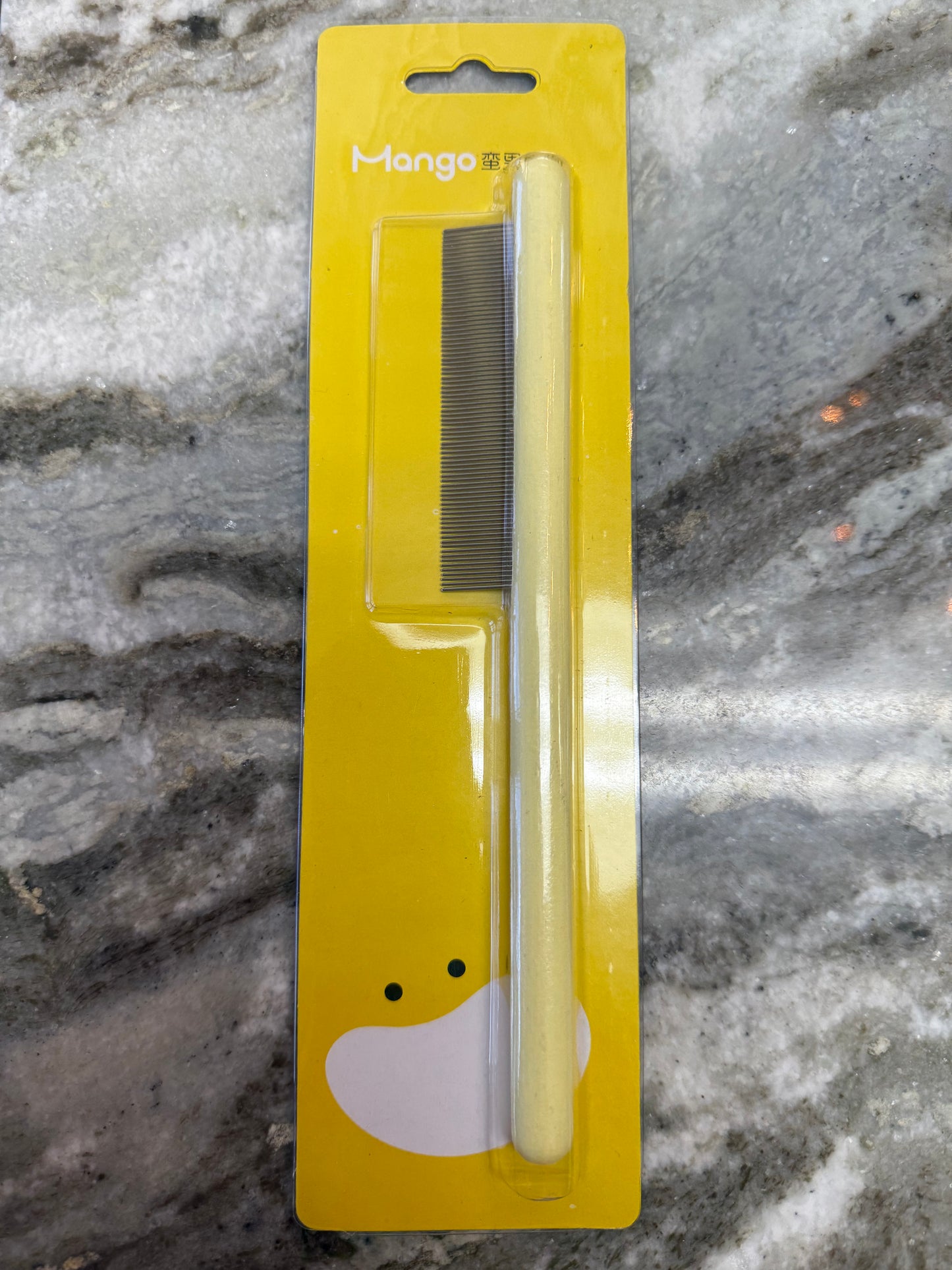 Mango Pet Hair Comb -- Thin 1.5 cm
