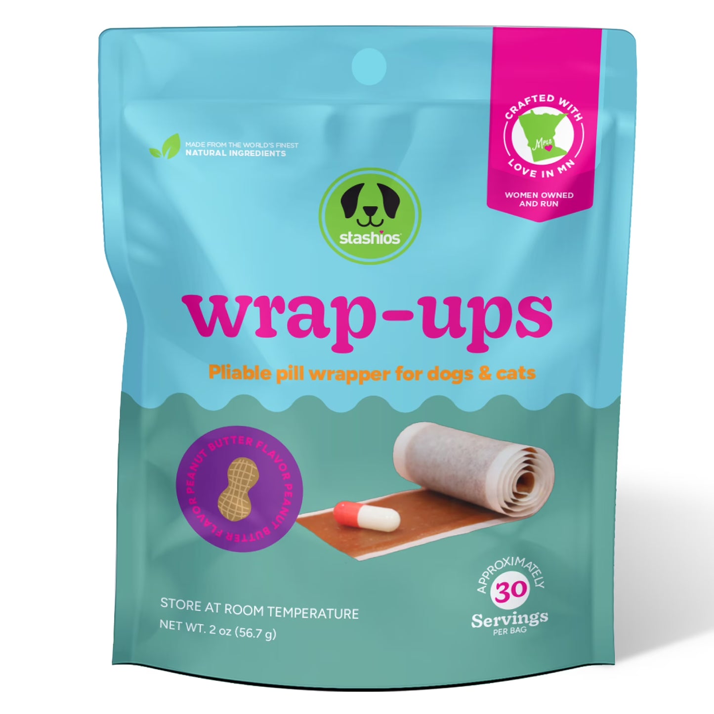 Stashios Wrap-Ups Peanut Butter Flavor