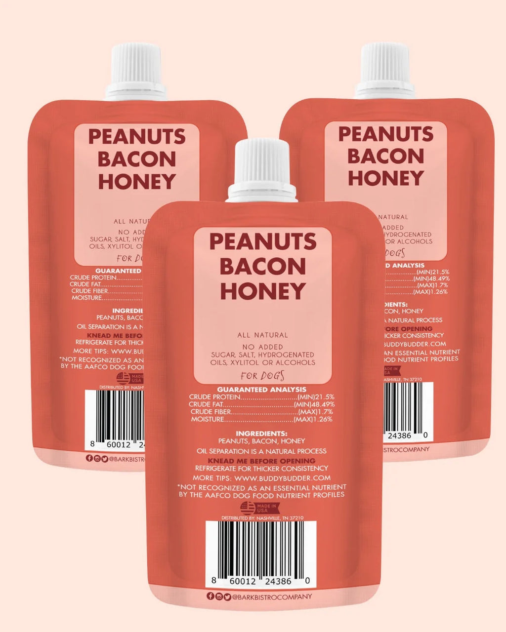 1pk Bangin Bacon Buddy Budder - Dog Peanut Butter