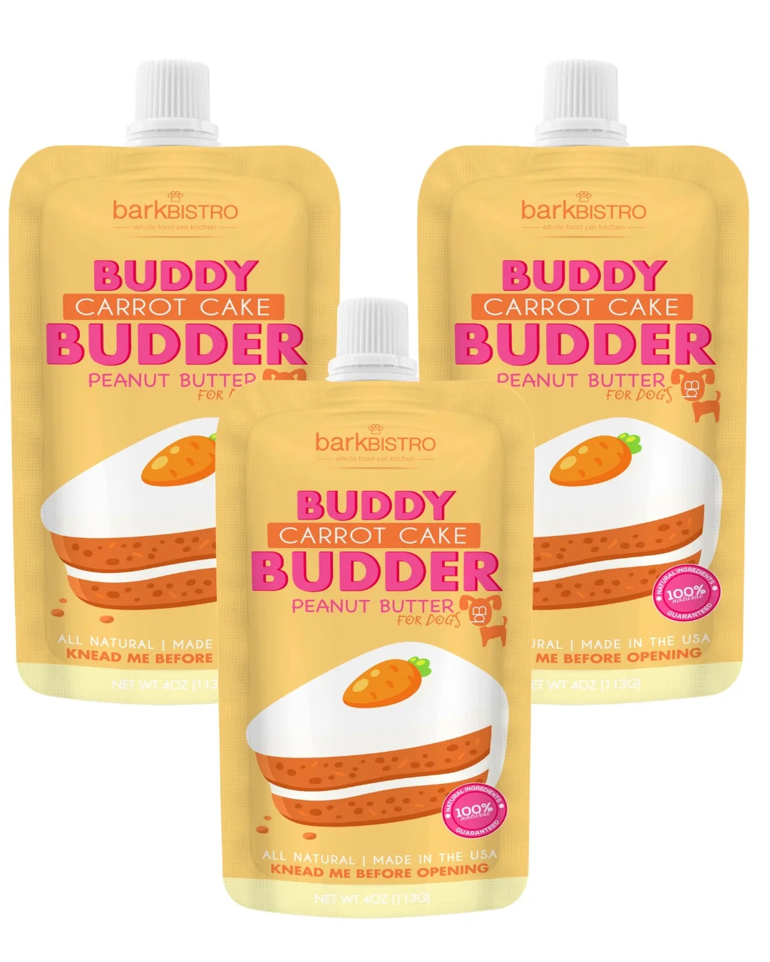 1pk Carrot Cake Buddy Budder - Dog Peanut Butter