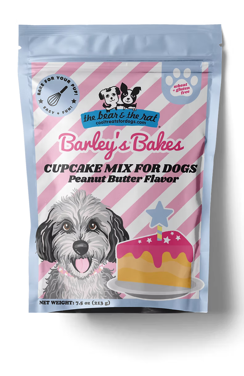 The Bear & The Rat Barley's Bakes Cupcake Mix For Dogs Peanut Butter Flavor